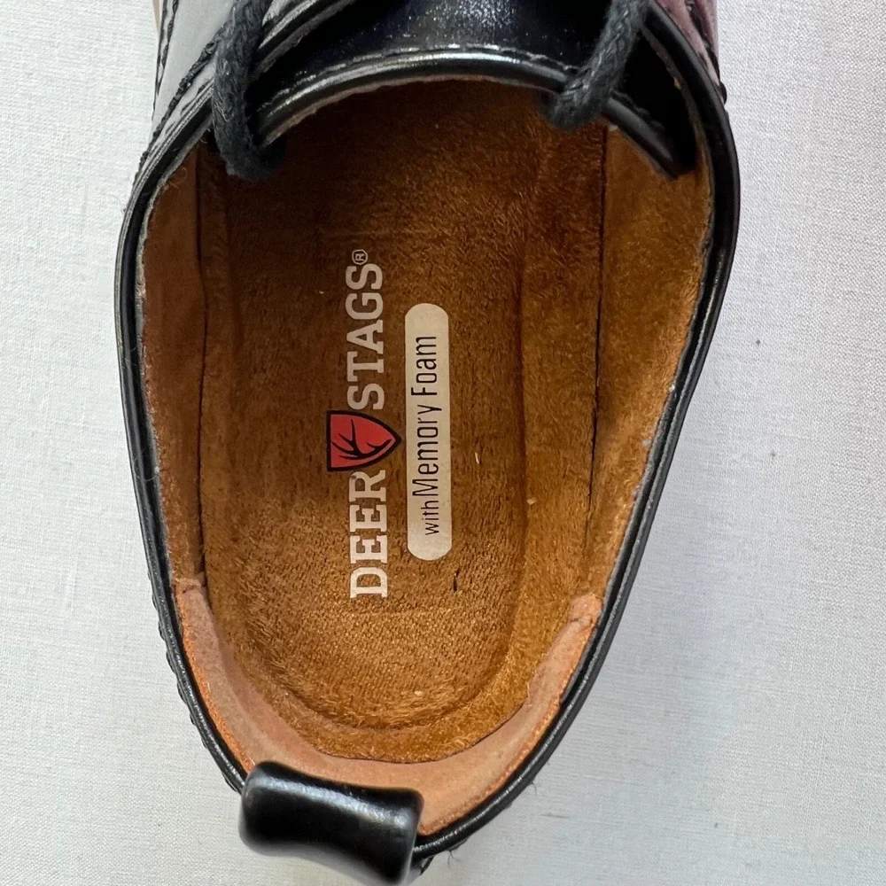 Deer Stags Zander Oxford Black Boys Youth Black Dress Shoes Size 2.5 BRAND NEW